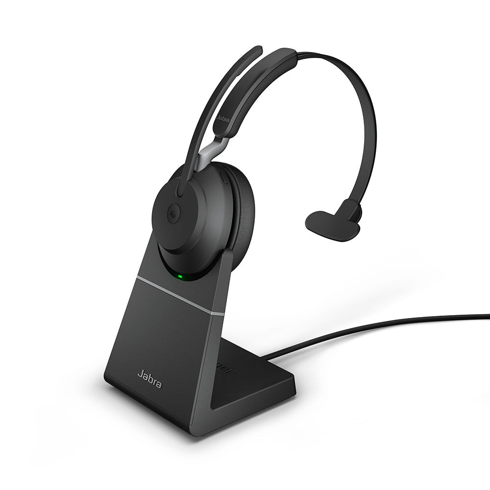 Jabra Evolve2 65 Link380a UC Mono Casco - Inc Base de carga