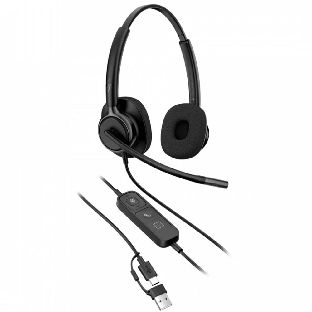 HP Poly Mission 425 Classic Duo USB-C/A Headset - Espuma