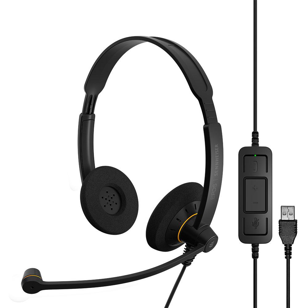 EPOS | Auriculares binaurales USB Sennheiser IMPACT SC 60 - Reacondicionados