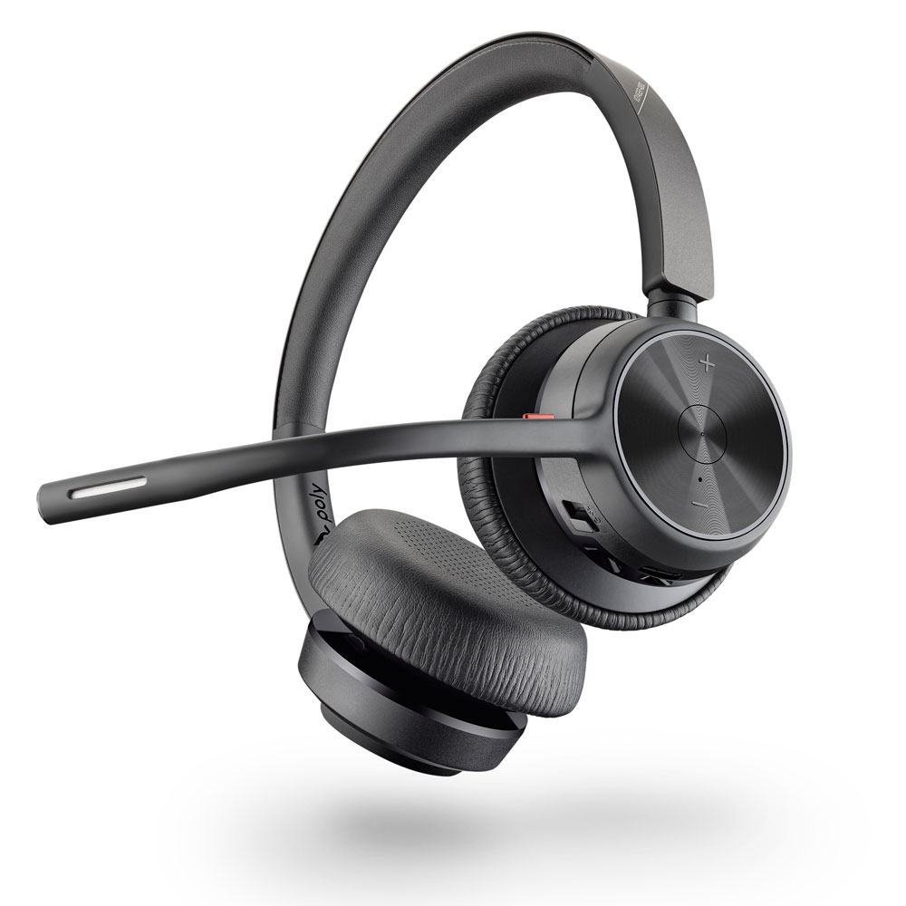 Auriculares Bluetooth Poly Voyager 4320 UC USB-A (incluye soporte)