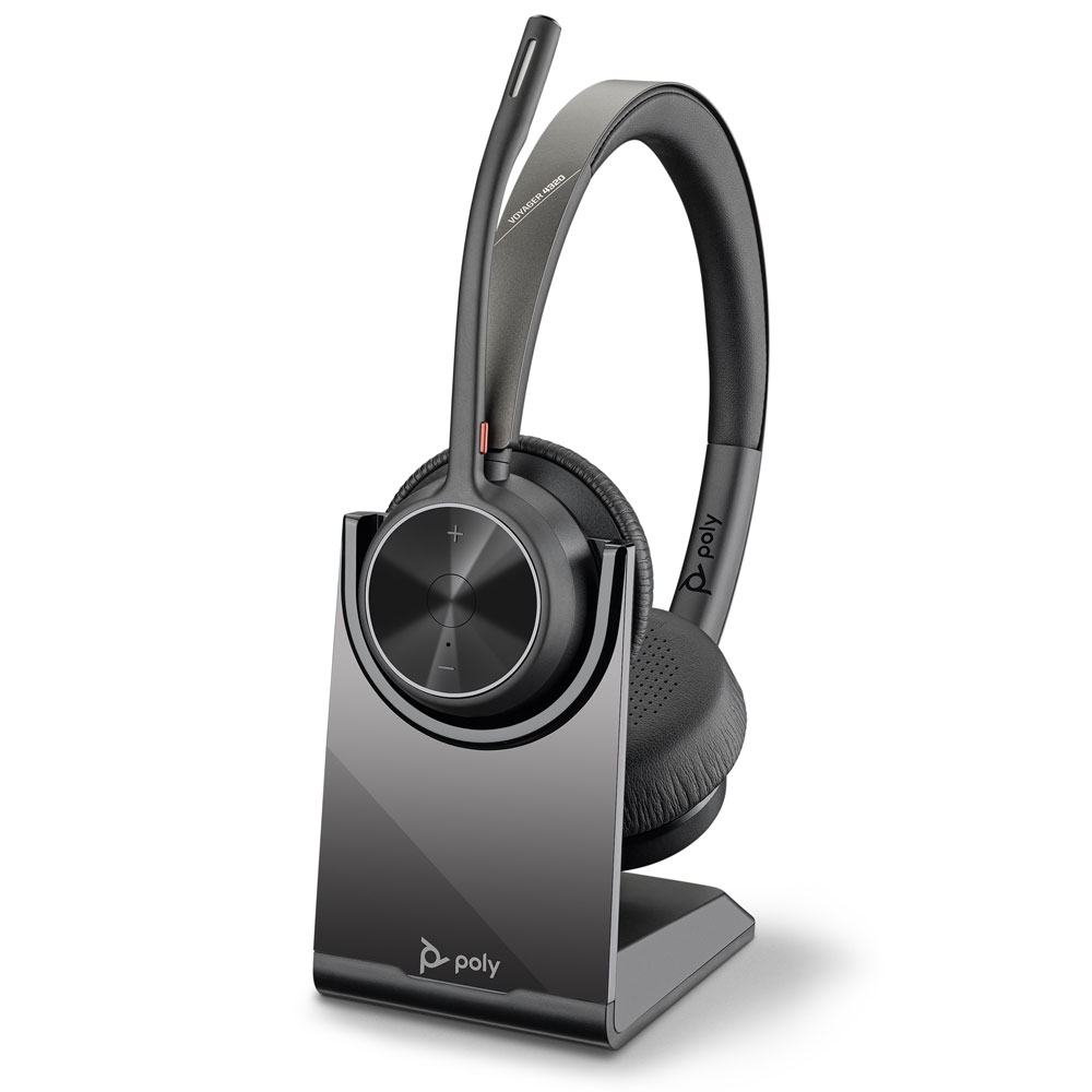 Auriculares Bluetooth Poly Voyager 4320 UC USB-A (incluye soporte)