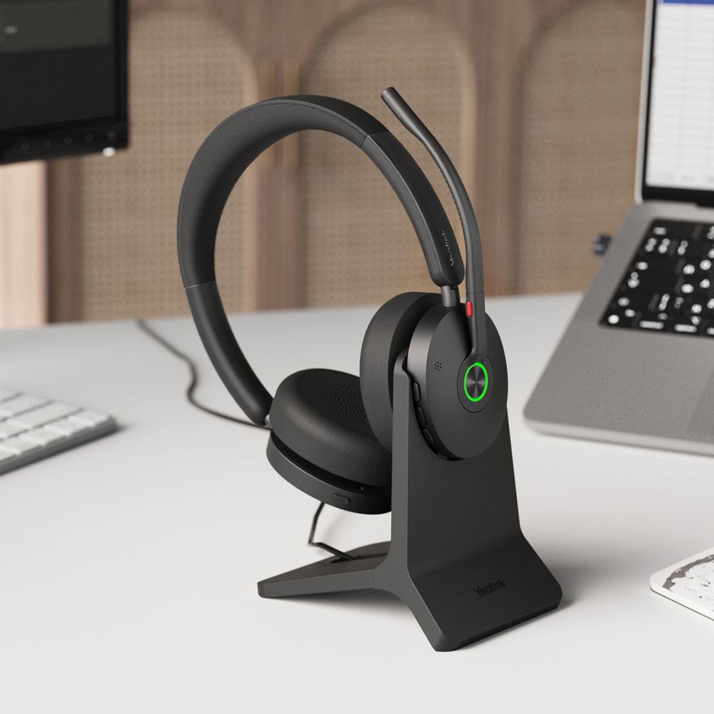 Auriculares binaurales Bluetooth ANC USB Yealink BH74 Teams (incluye base de carga)