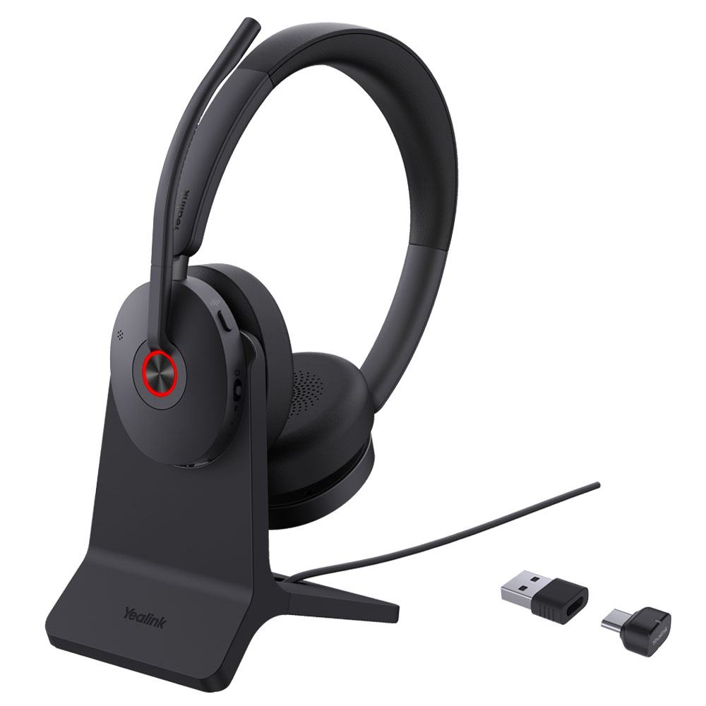 Auriculares binaurales Bluetooth ANC USB Yealink BH74 Teams (incluye base de carga)