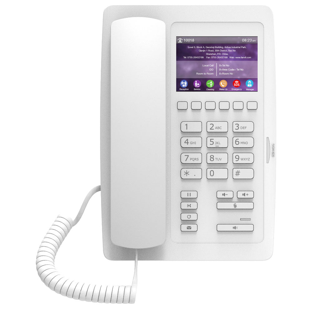 Teléfono IP avanzado para hotel Fanvil H5 Blanco