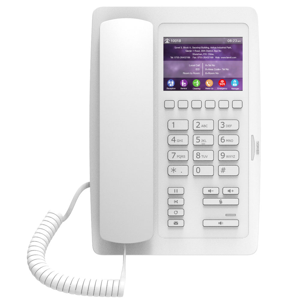 Teléfono IP Wi-Fi para hotel Fanvil H5W Blanco
