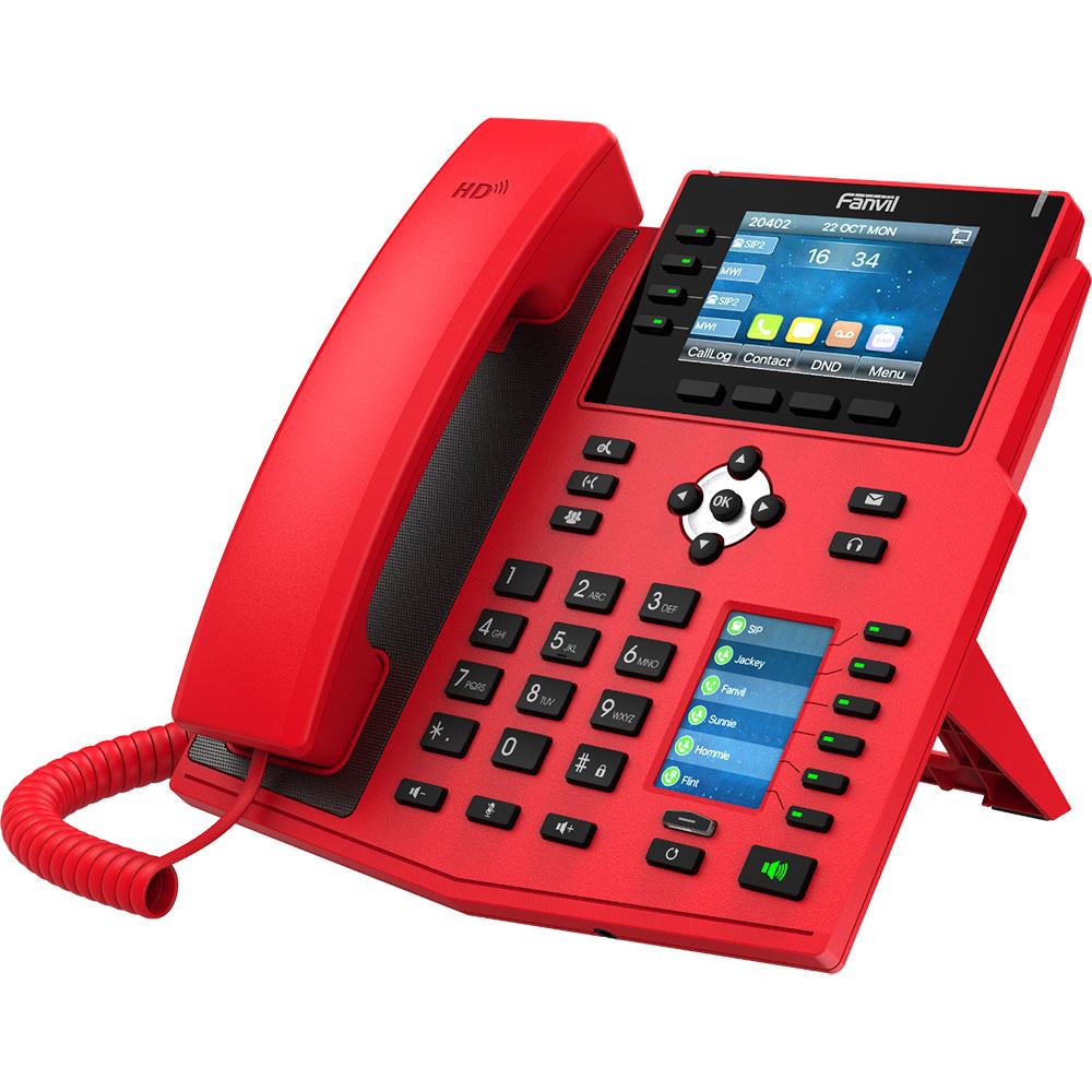 Teléfono IP Fanvil X5U-Red