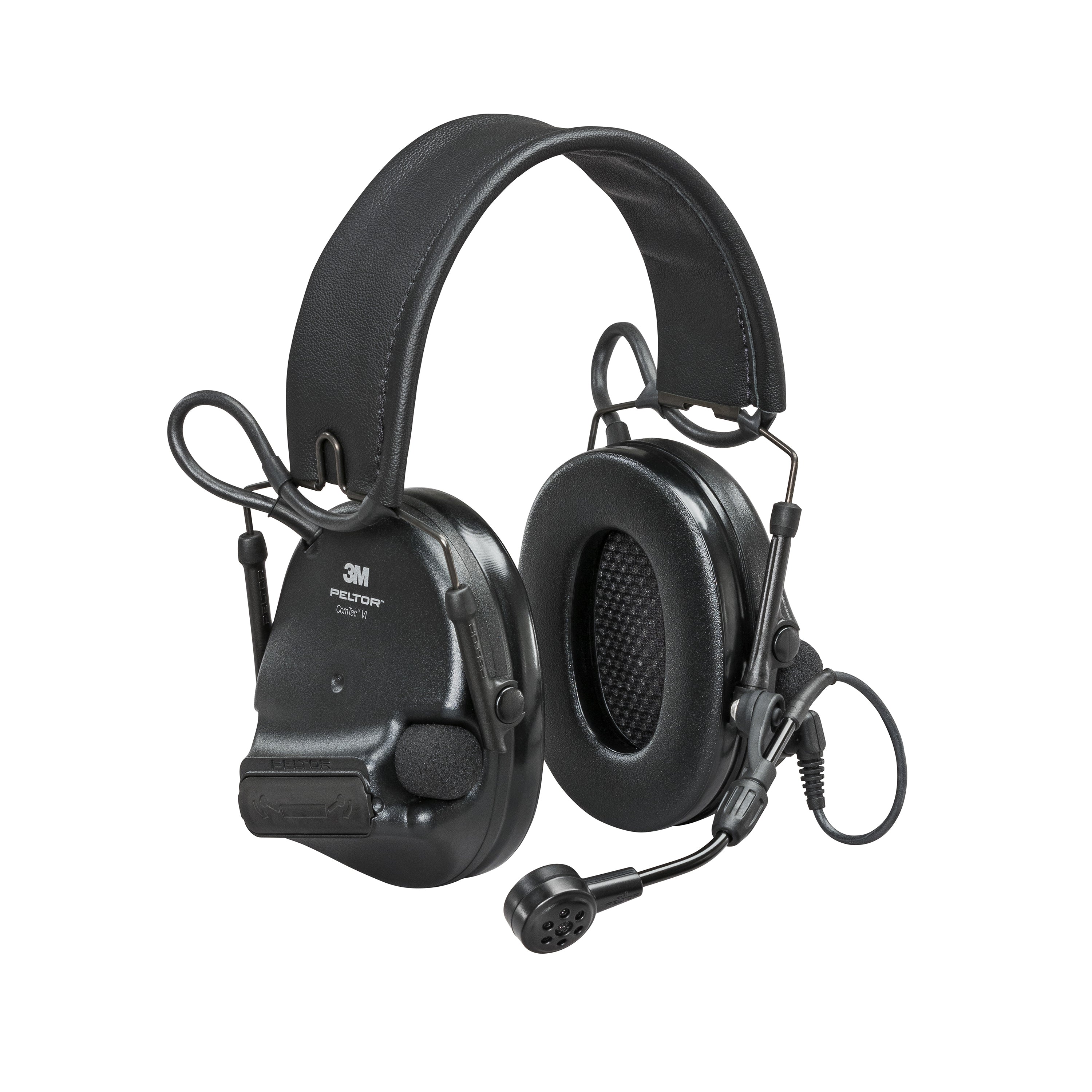 3M™ PELTOR™ ComTac VI NIB Auriculares negros, Entrada MI