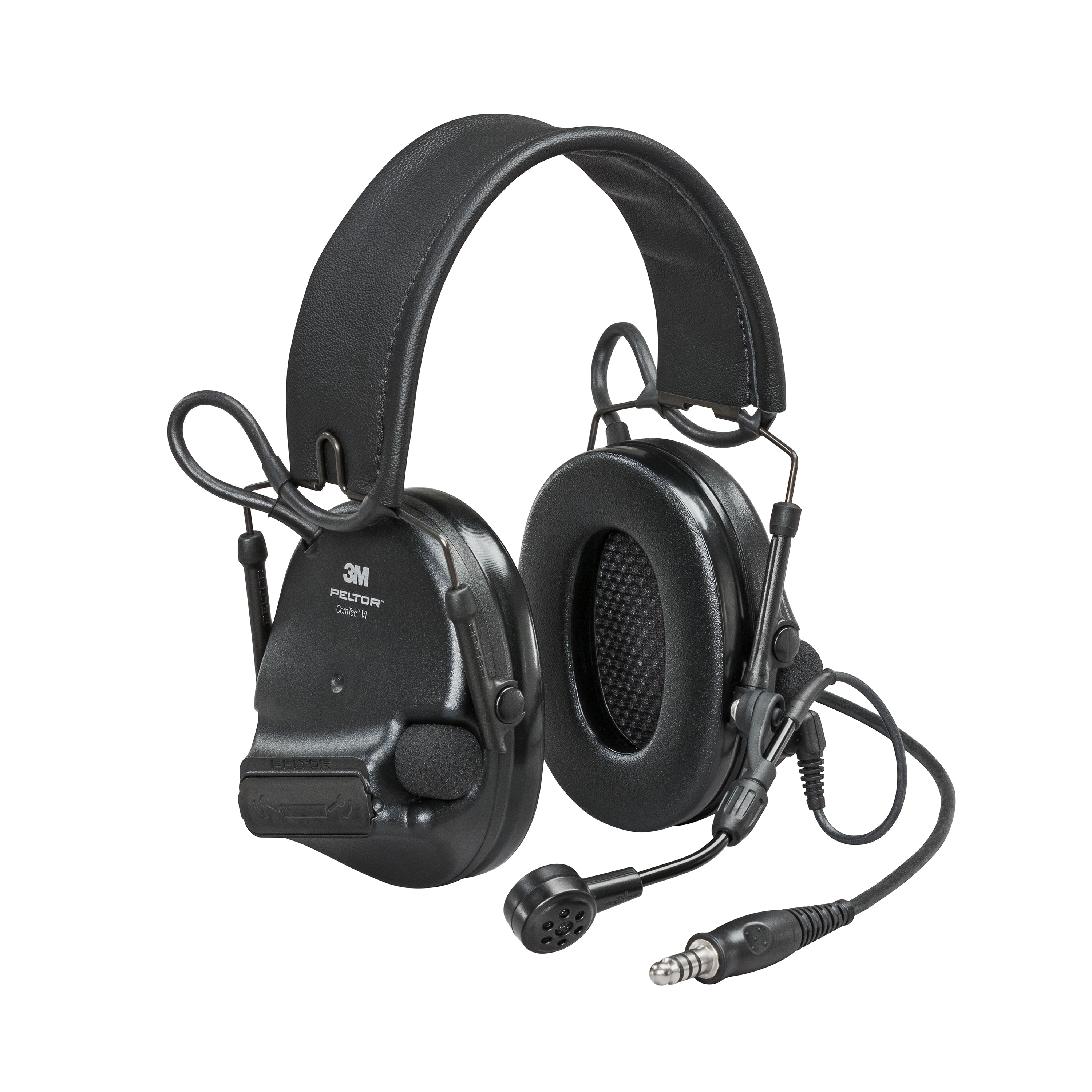 3M™ PELTOR™ ComTac VI NIB Auriculares negros. Entrada MI, Cable Peltor
