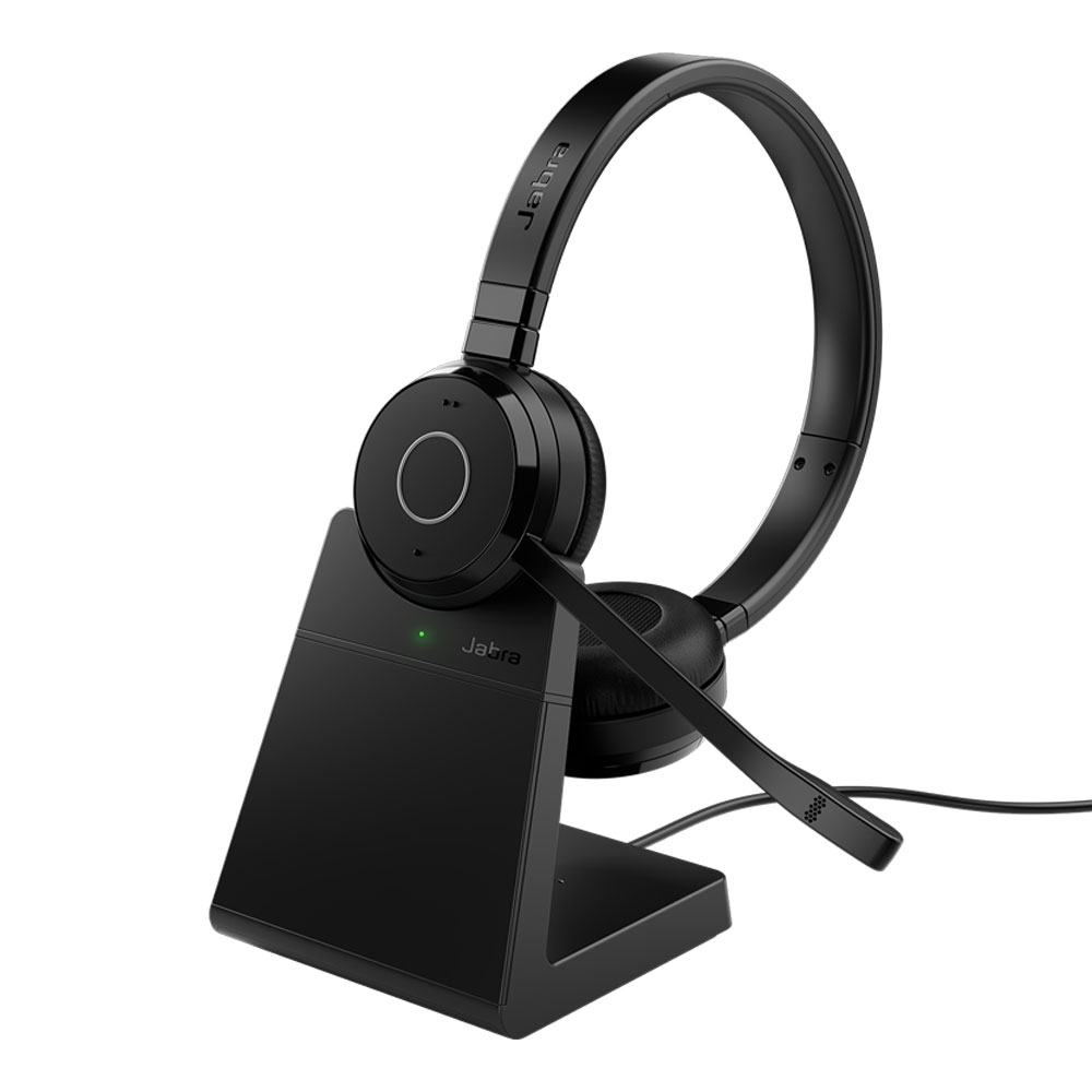 Auriculares estÃ©reo USB Jabra Evolve 65 TE MS (incluye soporte)