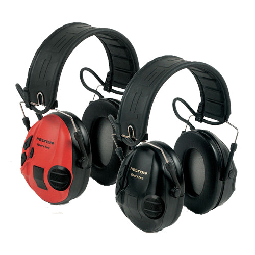3M™ PELTOR™ SportTac Hearing Protector With Gel Ear Cushions - Red and Black