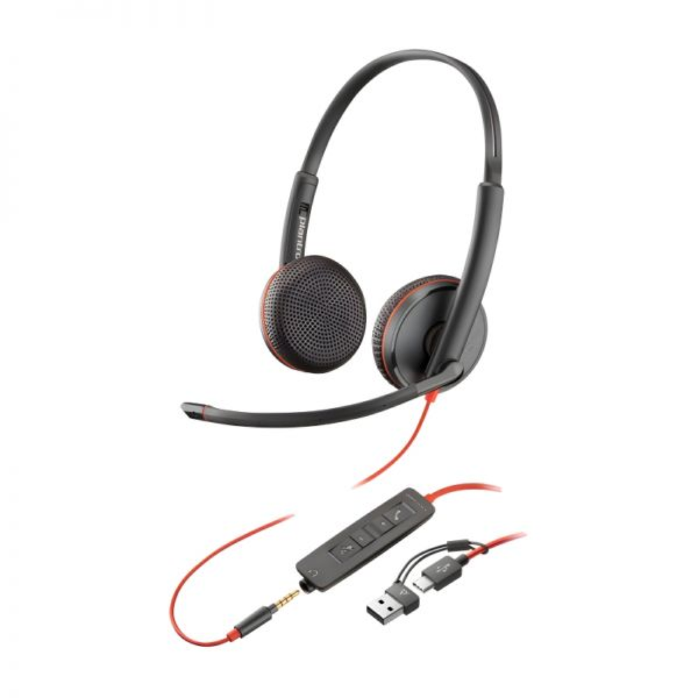 Poly Blackwire 3225 Stereo USB-C/A +3.5mm