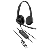 HP Poly Mission 425 Classic Duo USB-C/A Headset - Polipiel