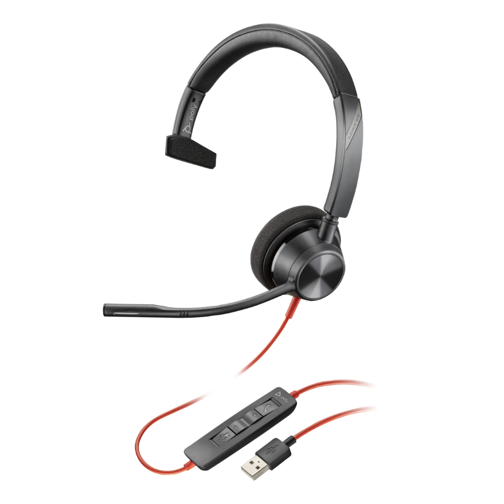 Auriculares monoaurales Poly Blackwire 3310 USB-(A&C)