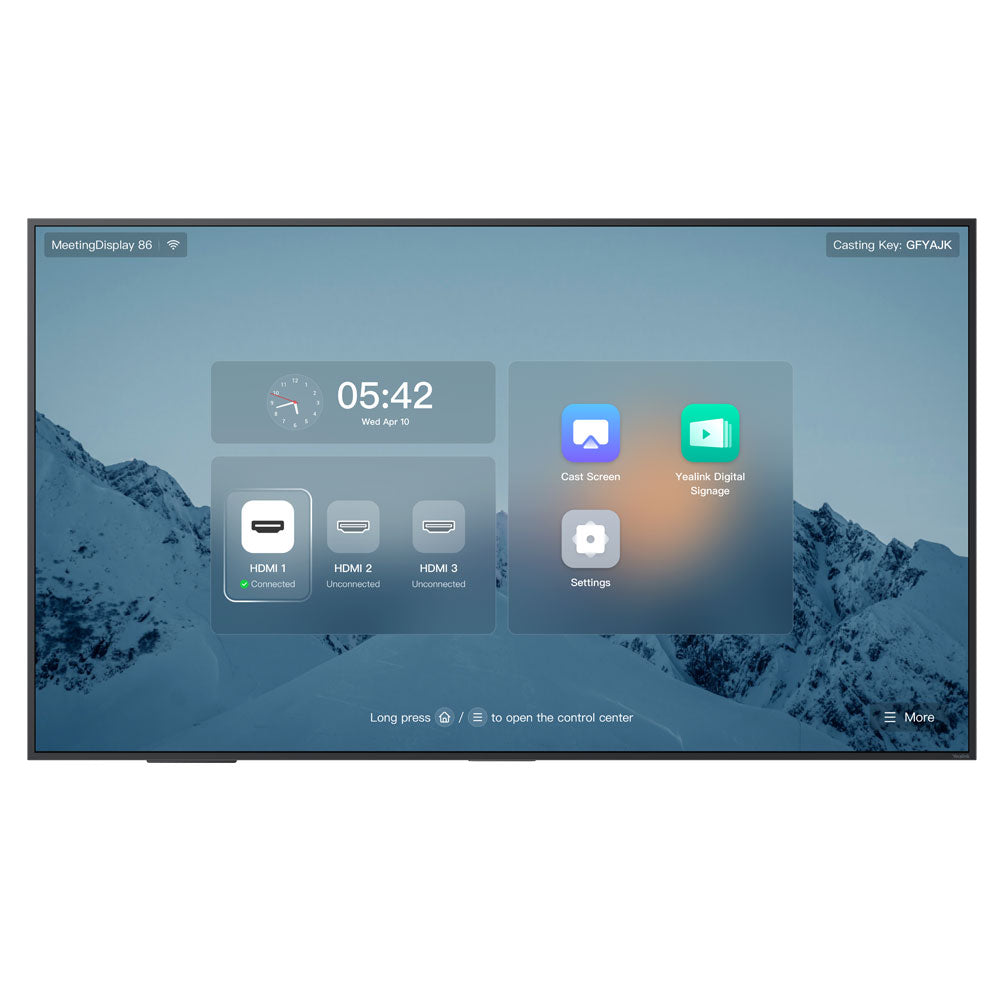 Pantalla de reuniones Yealink MD85 de 86 pulgadas para salas de Microsoft Teams